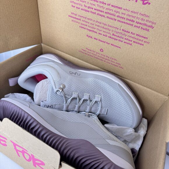 RYKA Sz 8 M Echo Low Sneaker Vapor Gray Lace Up Athletic Walking Workout Fitness - Picture 7 of 9